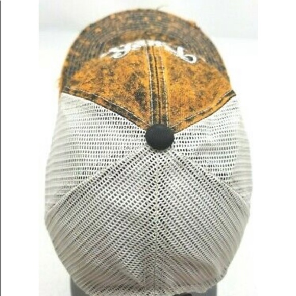 Rock Rivalaval womens cap adjustable had strap back mesh. Brown with silver. - Picture 9 of 15